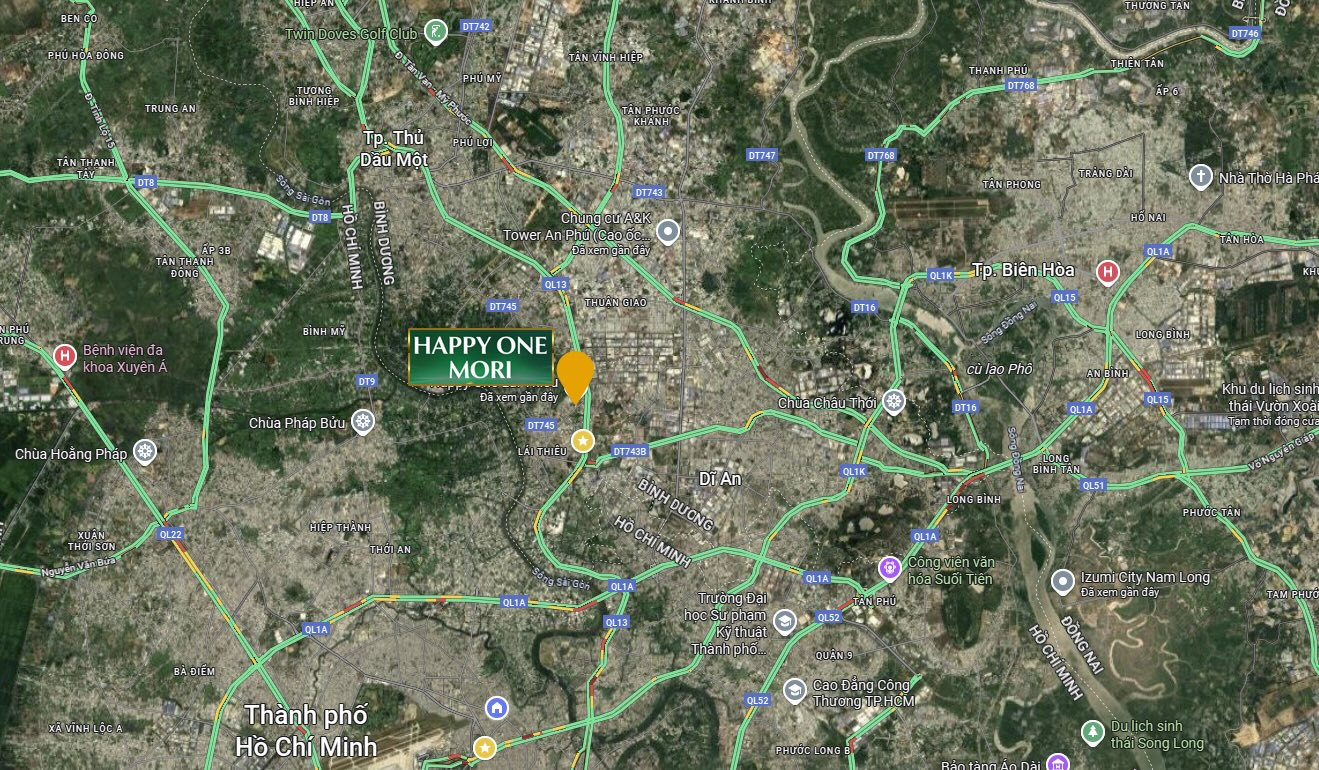 Bản đồ vị trí dự án Happy One Mori